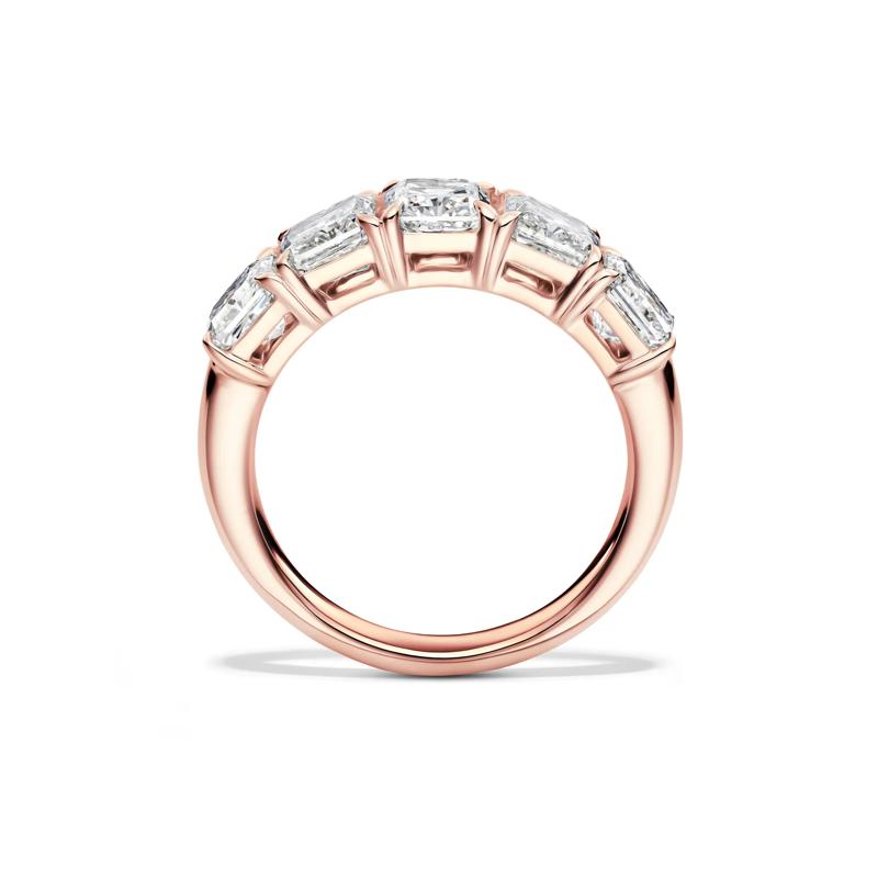 Lab Grown Diamond Five-Stone Anniversary Band in 14K Rose Gold (3 ct. tw.) – Image 2 of 4