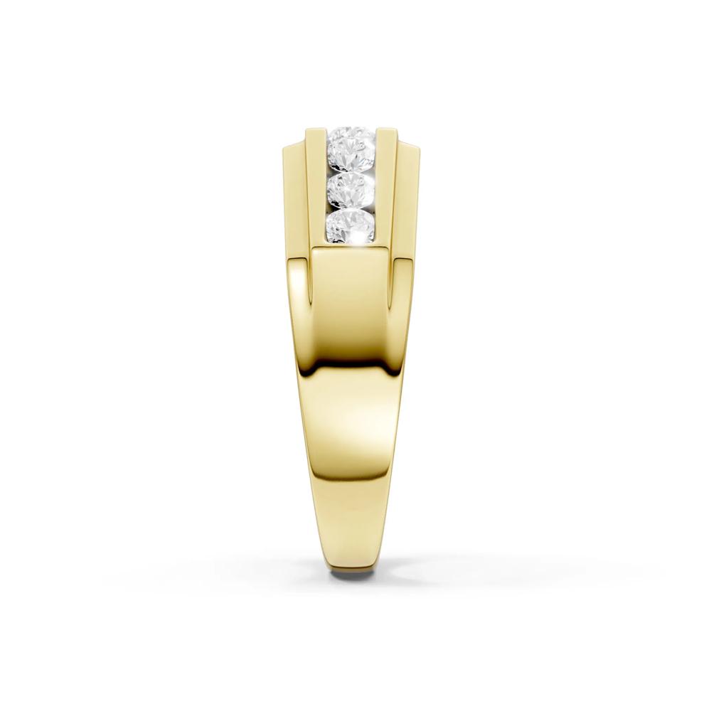 Men's Lab Grown Diamond Geometric Band in 10K Yellow Gold (3/4 ct. tw.) – Image 3 of 4