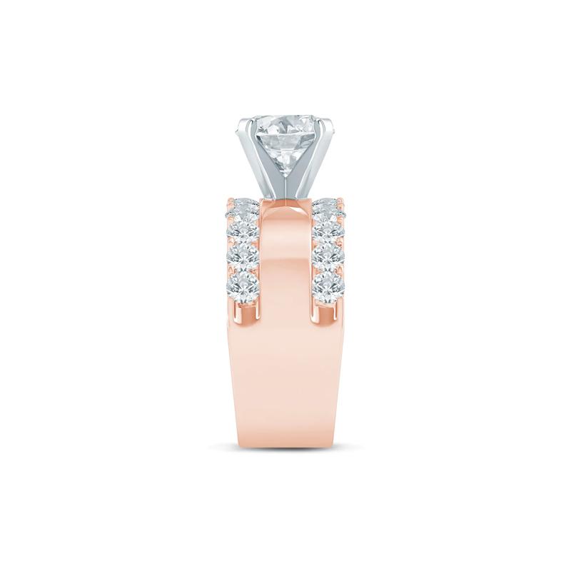 Lab Grown Diamond Semi-Mount Engagement Ring in 14K Rose Gold (1 1/2 ct. tw.) (Setting Only) – Image 5 of 6