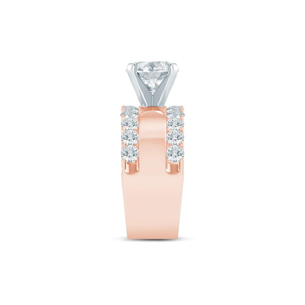 Lab Grown Diamond Semi-Mount Engagement Ring in 14K Rose Gold (1 1/2 ct. tw.) (Setting Only) – Image 5 of 6