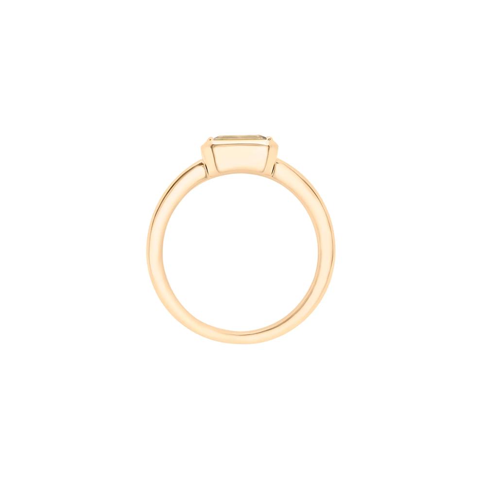 Green Amethyst Emerald-Cut Cocktail Ring in Vermeil – Image 3 of 8