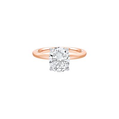 Lab Grown Diamond Elongated Cushion-Cut Engagement Ring in 14K Rose and White Gold (2 ct. tw.)