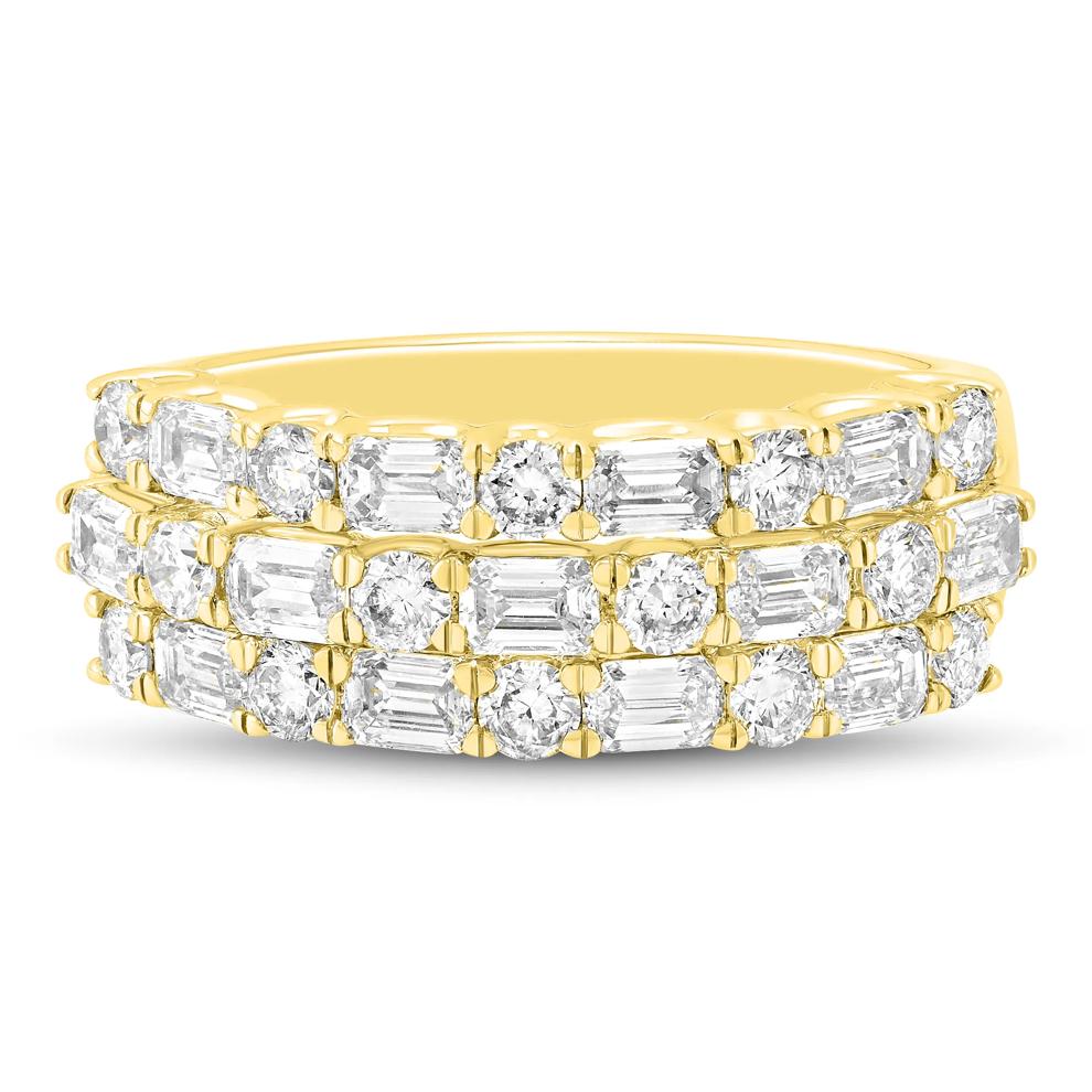 Limited Edition Lab Grown Diamond Three-Row Band in 14K Yellow Gold (2 ct. tw.) – Image 1 of 3