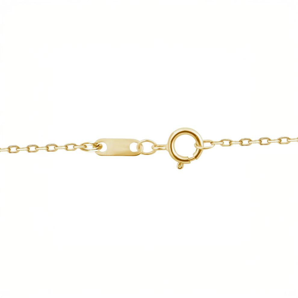 Cushion Cabochon Opal and Diamond Pendant in 10K Yellow Gold (1/10 ct. tw.) – Image 3 of 4