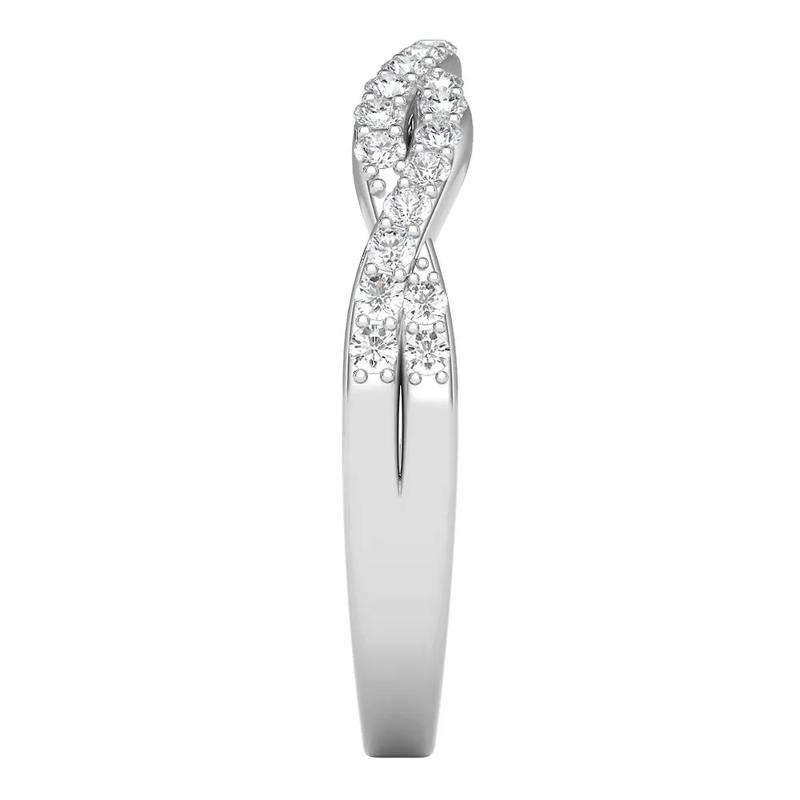 1/5 ct. tw. Diamond Contour Band in 14K White Gold  – Image 3 of 3