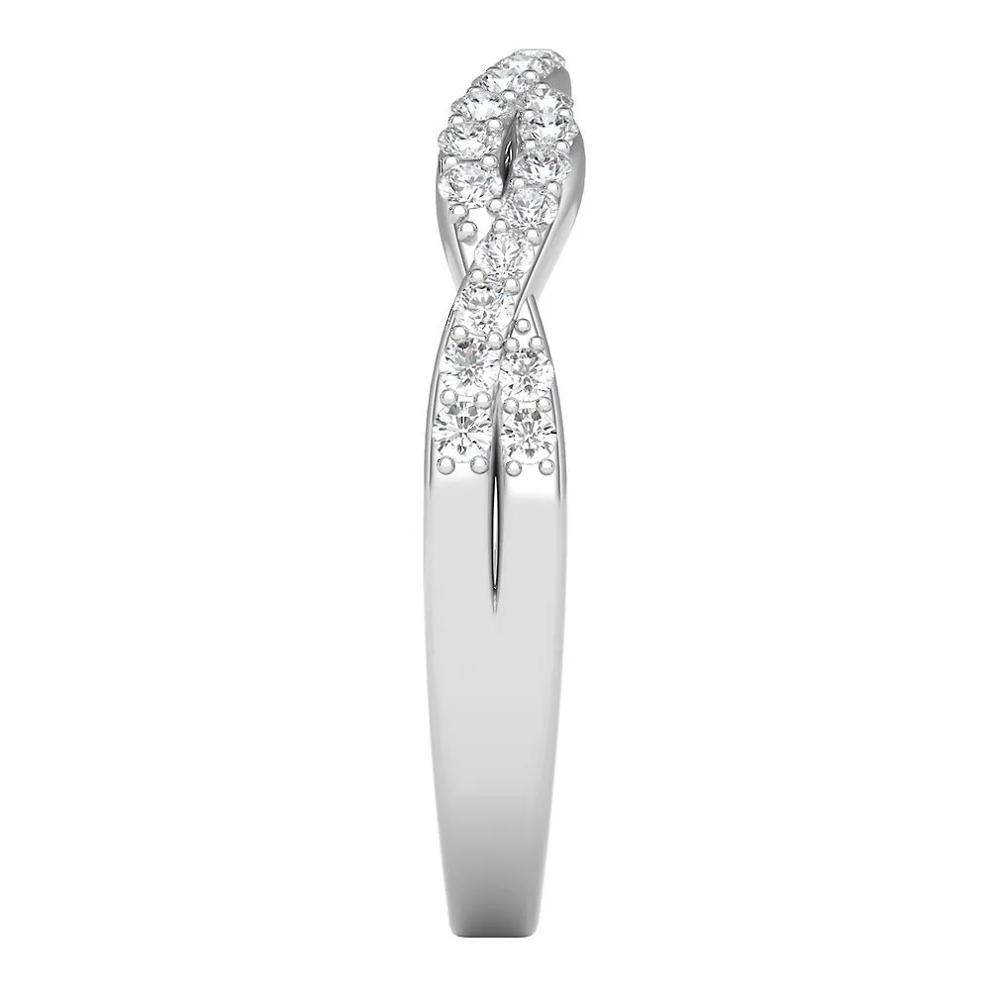 1/5 ct. tw. Diamond Contour Band in 14K White Gold  – Image 3 of 3
