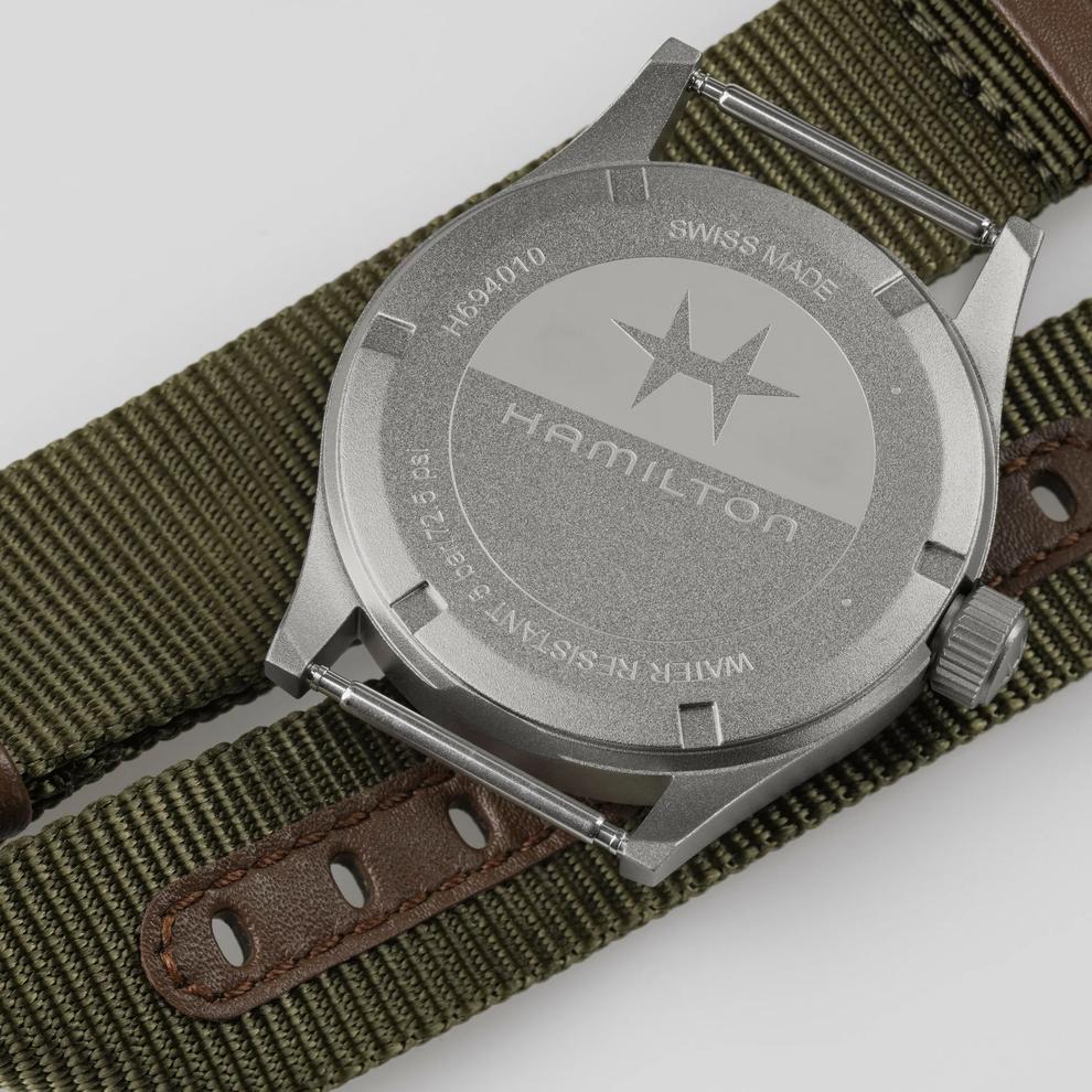 Khaki Field Quartz Watch with Green Textile Strap – Image 2 of 4