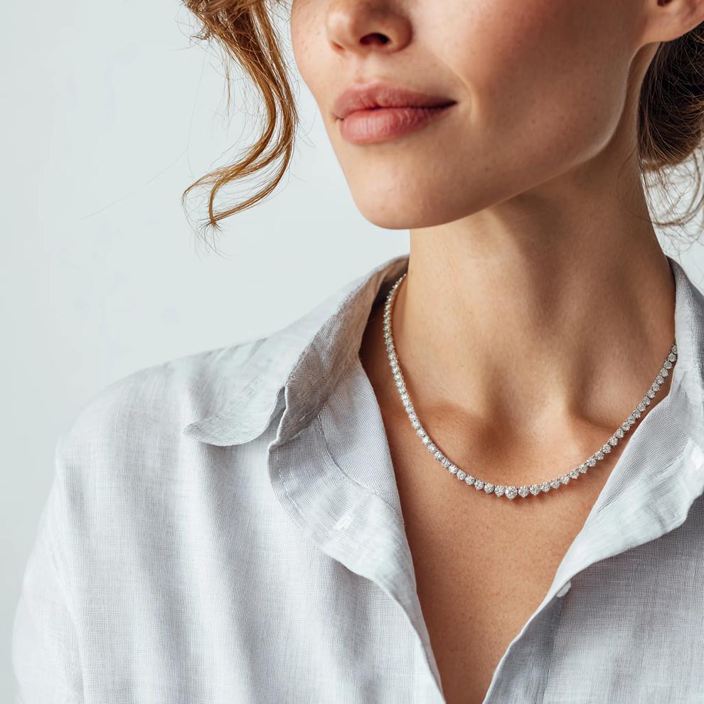 4 ct. tw. Diamond Necklace in 14K White Gold – Image 4 of 4