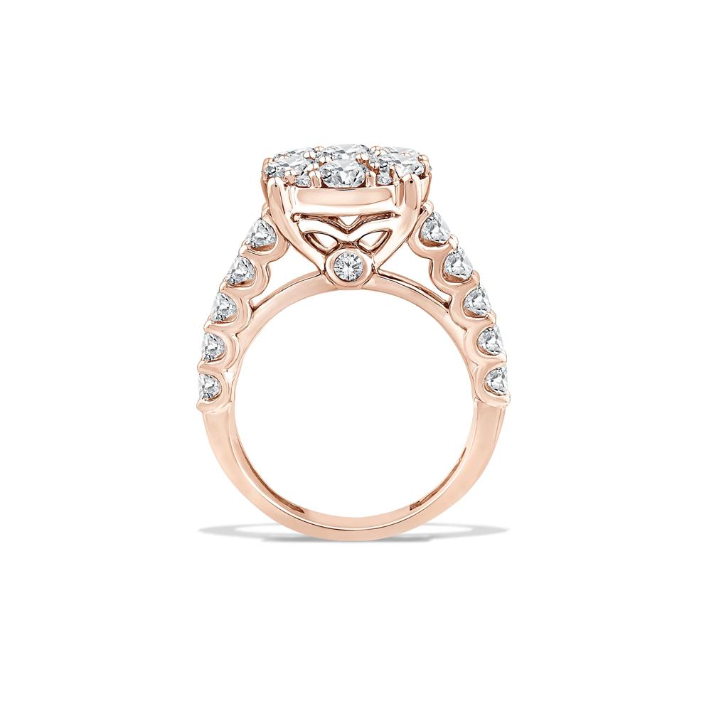 Lab Grown Diamond Round Composite Engagement Set in 10K Rose Gold (5 ct. tw.) – Image 2 of 6