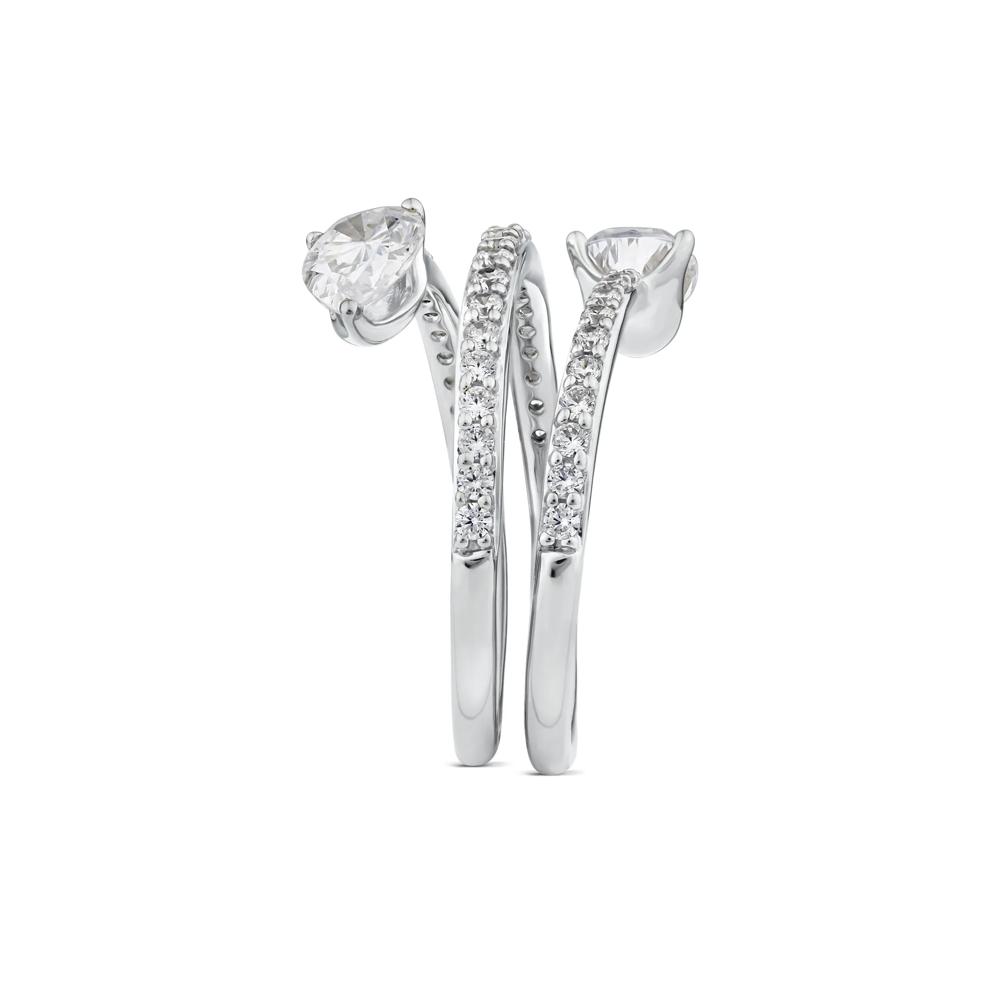 Lab Grown Diamond Wrap Ring in 10K White Gold (1 1/2 ct. tw.) – Image 3 of 3