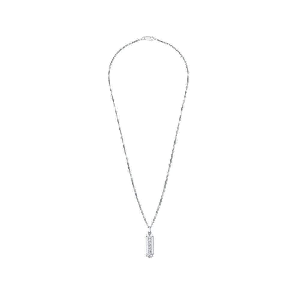 Men's Diamond Stick Pendant Necklace in Sterling Silver, 22" (1/2 ct. tw.) – Image 3 of 4