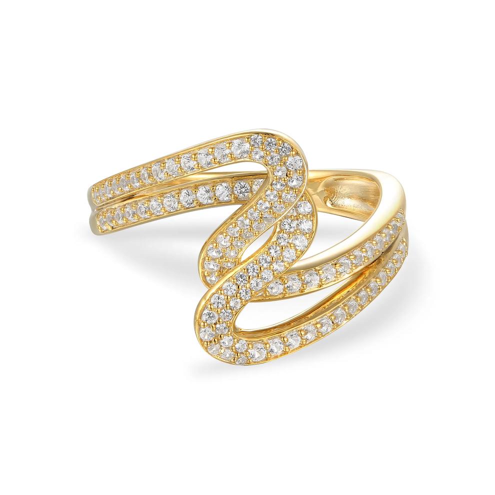 Diamond Twisted Ring in 10K Yellow Gold (1/2 ct. tw.) – Image 1 of 4