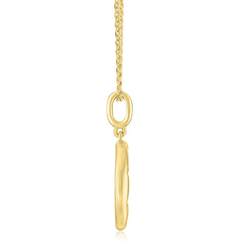 Diamond Accent Moon Pendant in 10K Yellow Gold – Image 2 of 3