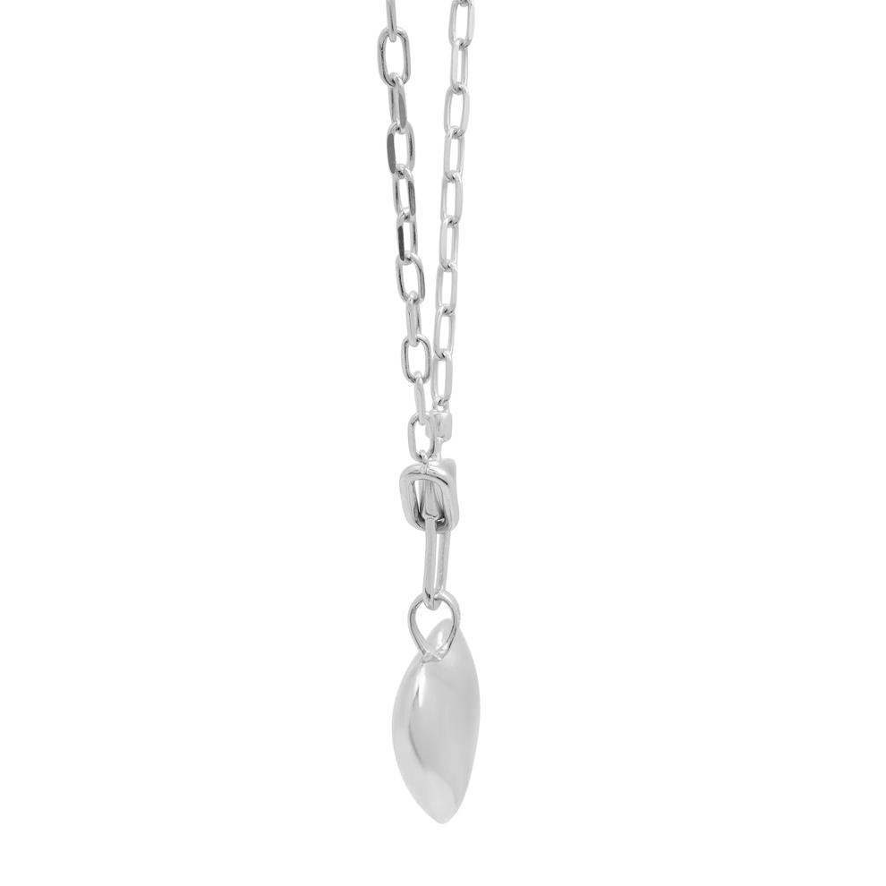 Puffy Heart Lock Necklace in Sterling Silver – Image 3 of 6