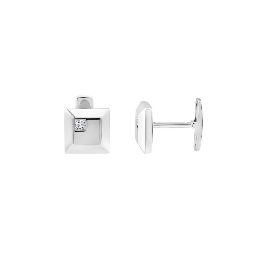 Men's Lab Grown Diamond Cufflinks in Sterling Silver (1/3 ct. tw.) – Image 2 of 2