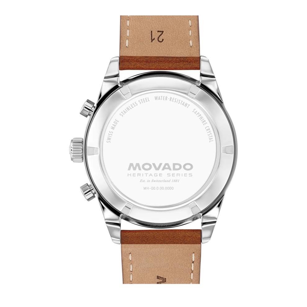 Gent's Heritage Calendoplan S Chronograph Watch in Cognac Brown Leather – Image 3 of 3