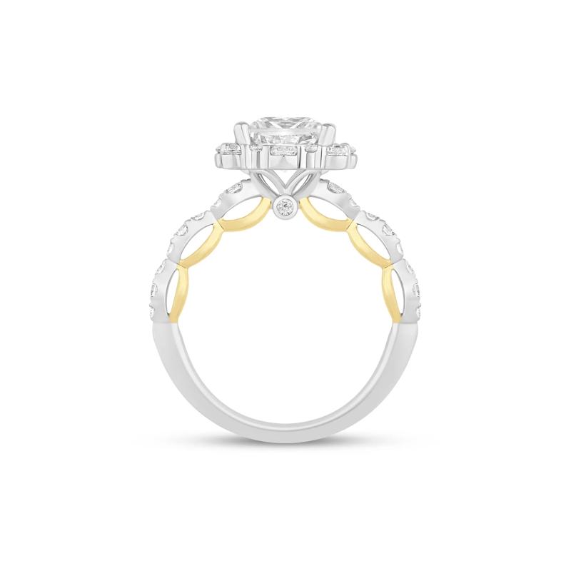 Lab Grown Diamond Princess-Cut Halo Engagement Ring in 14K White Gold &#40;2 3/4 ct. tw.&#41; – Image 2 of 3