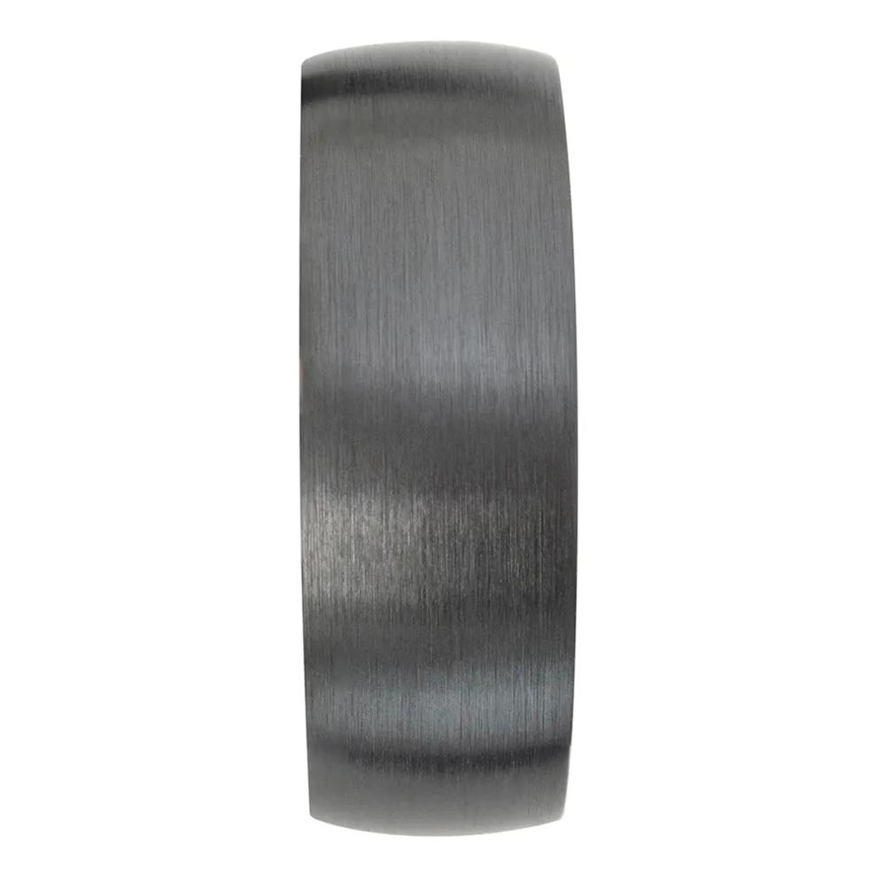 Men&rsquo;s Wedding Band with 14K Rose Gold in Black Zirconium, 8mm – Image 3 of 4