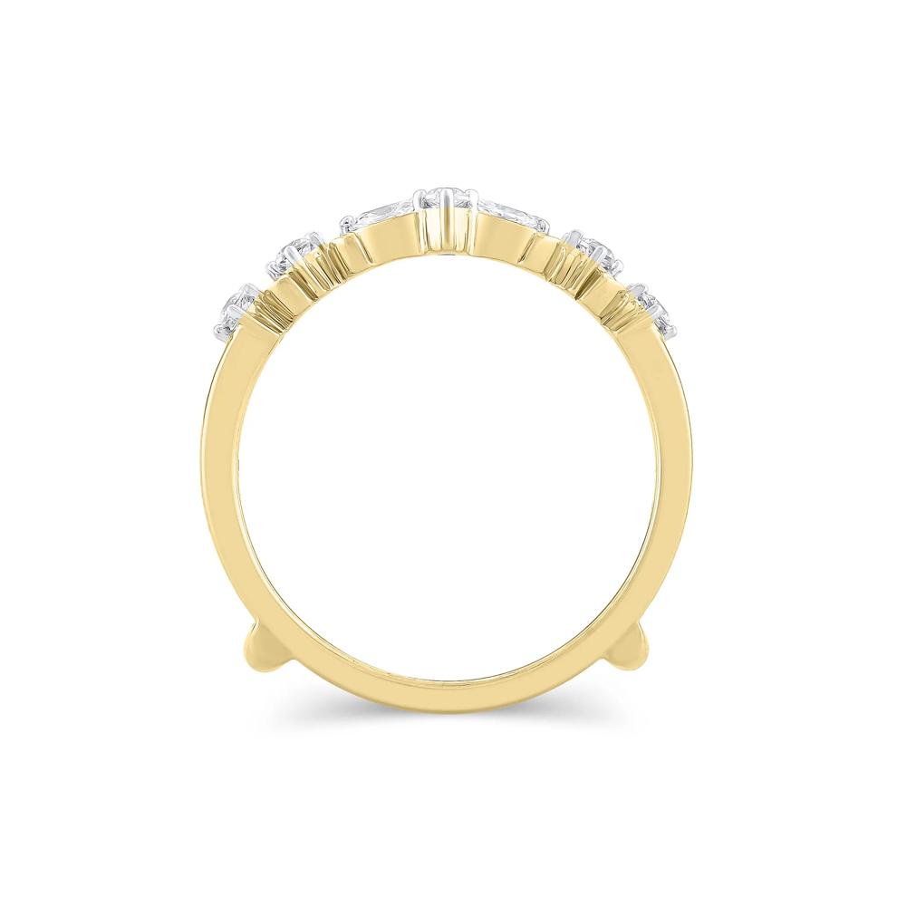 Lab Grown Diamond Round &amp; Marquise Ring Insert in 14K Yellow Gold (1/3 ct. tw.) – Image 2 of 3