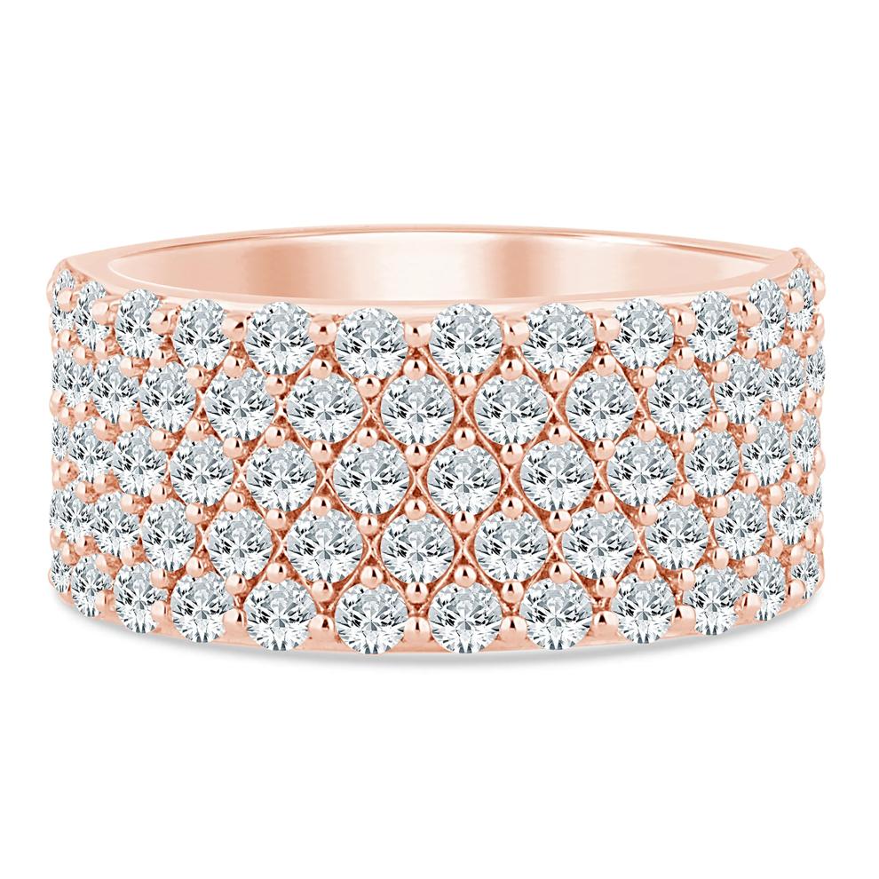 Lab Grown Diamond Pave Multi Row Band in 14K Rose Gold (2 ct. tw.) – Image 1 of 3