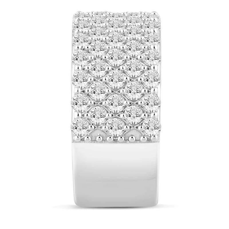 Lab Grown Diamond Pave Multi Row Band in 14K White Gold &#40;2 ct. tw.&#41; – Image 3 of 3