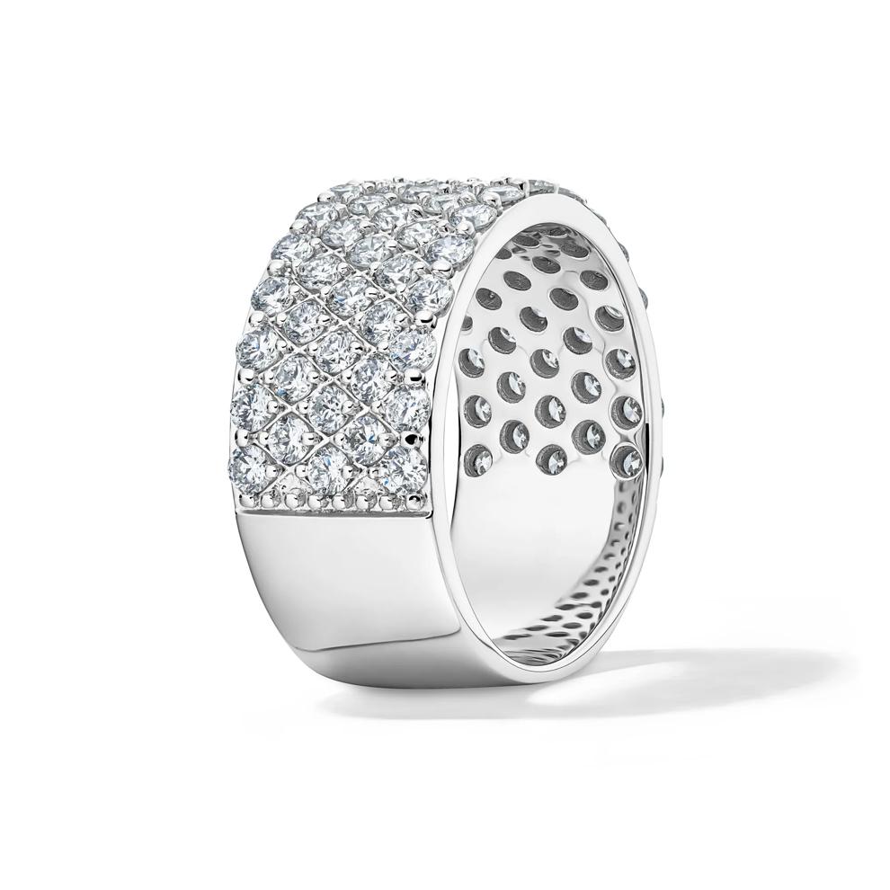 Lab Grown Diamond Pave Multi Row Band in 14K White Gold (2 ct. tw.) – Image 3 of 4