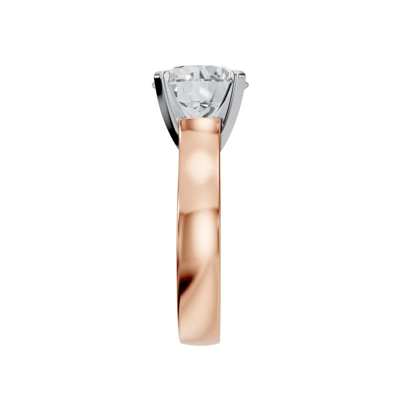 Solitaire Semi-Mount Engagement Ring in 14K Rose Gold (Setting Only) – Image 5 of 8