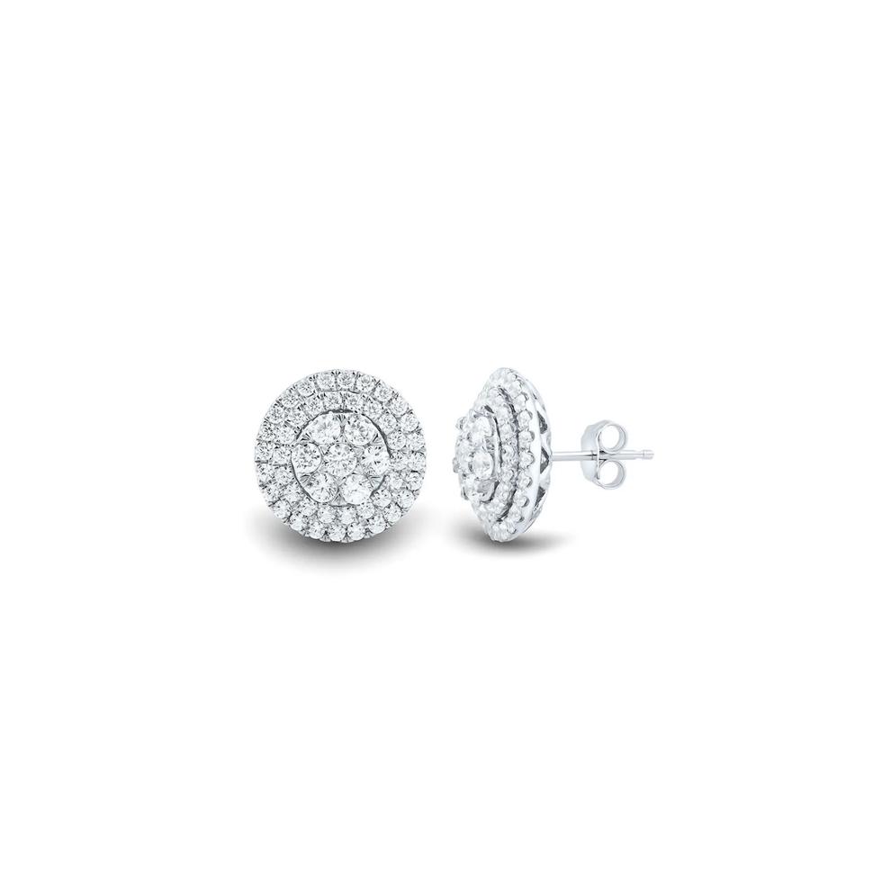 1 1/2 ct. tw. Lab Grown Diamond Stud Earrings in 14K White Gold – Image 1 of 2