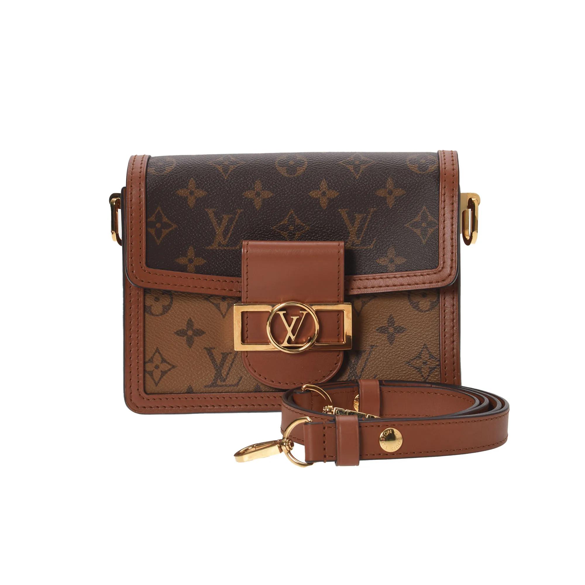 Louis Vuitton ボディバッグ ミニサイズ ブラウン Pre-Owned Louis Vuitton Dauphine Crossbody