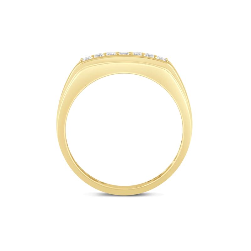 Men&#39;s Double-Row Diamond Ring in 10K Yellow Gold &#40;1/2 ct. tw.&#41; – Image 2 of 3