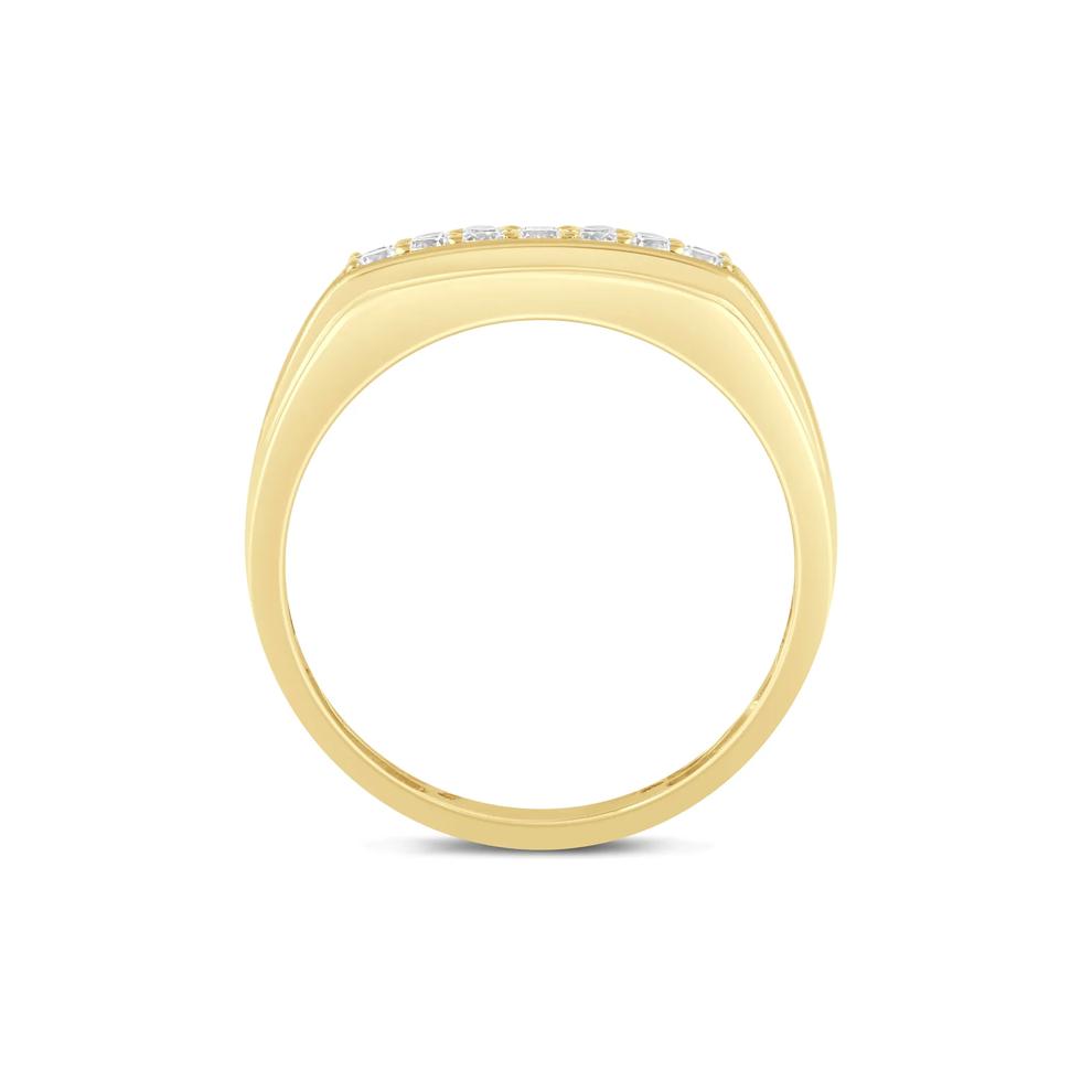 Men's Double-Row Diamond Ring in 10K Yellow Gold (1/2 ct. tw.) – Image 2 of 3