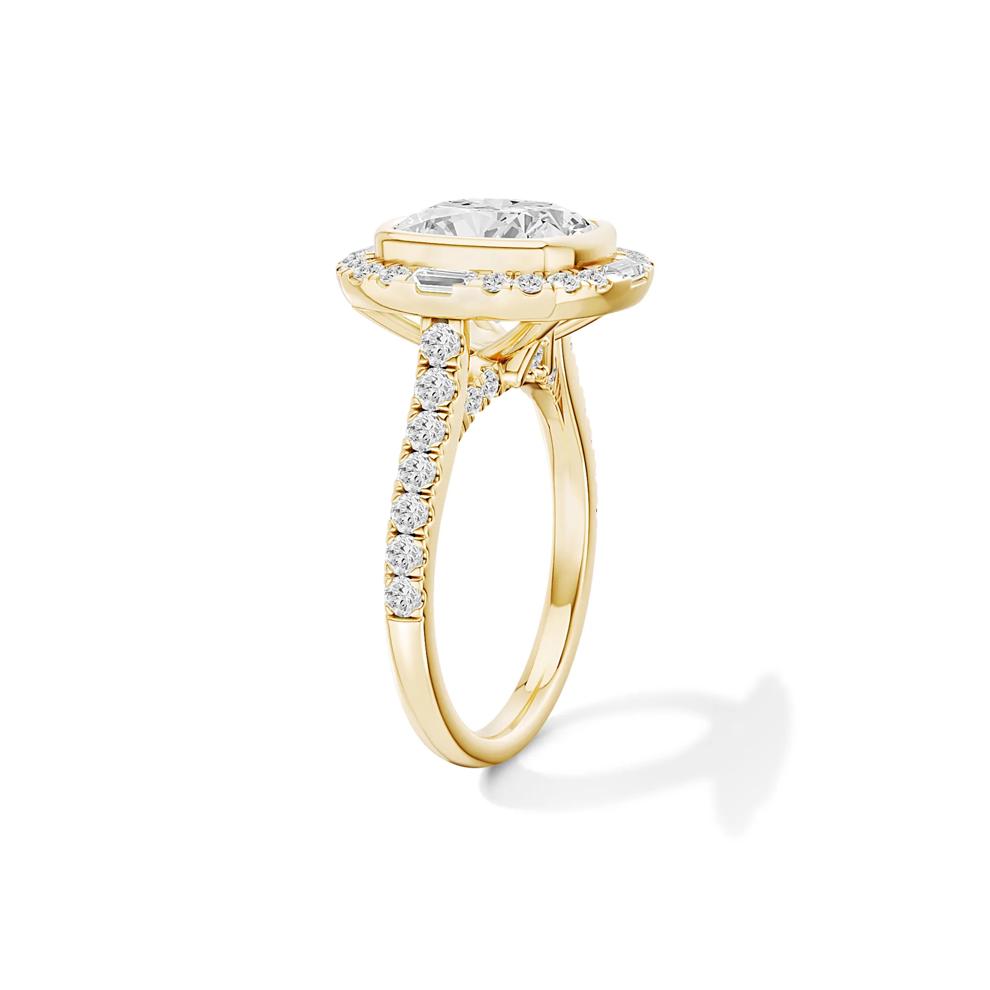 Kinsley Lab Grown Diamond Engagement Ring in 14K Yellow Gold (3 3/4 ct. tw.) – Image 3 of 4