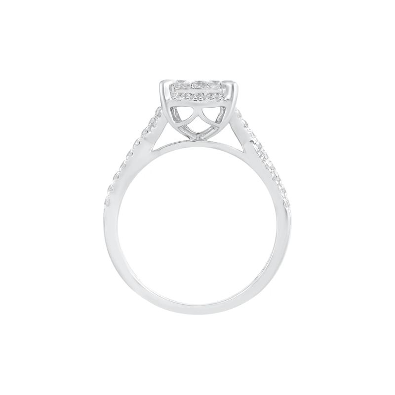 Diamond Composite Engagement Ring in 10K White Gold &#40;5/8 ct. tw.&#41; – Image 2 of 3