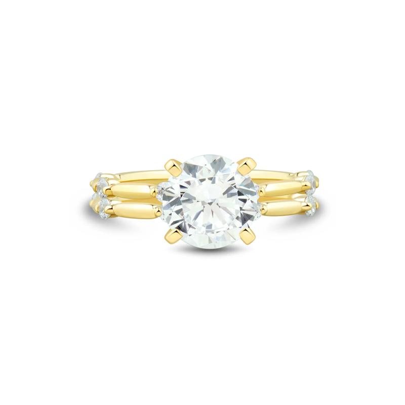 Lab Grown Diamond Semi-Mount Bridal Set in 14K Yellow Gold &#40;1/3 ct. tw.&#41; – Image 1 of 9