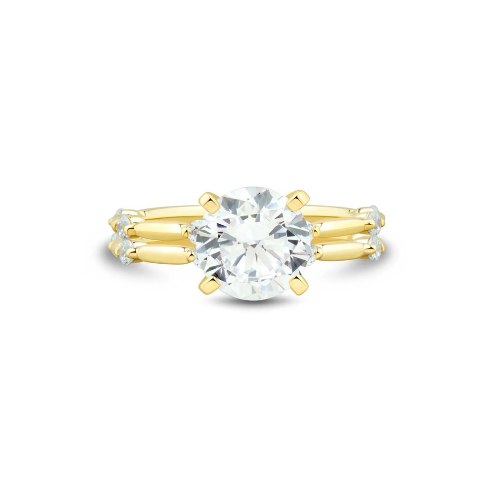 Lab Grown Diamond Semi-Mount Bridal Set in 14K Yellow Gold (1/3 ct. tw.) – Image 1 of 9