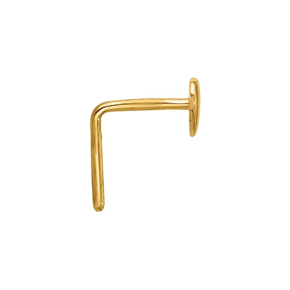 Polished Heart Nose Stud in 14K Yellow Gold, 22 Gauge – Image 2 of 3