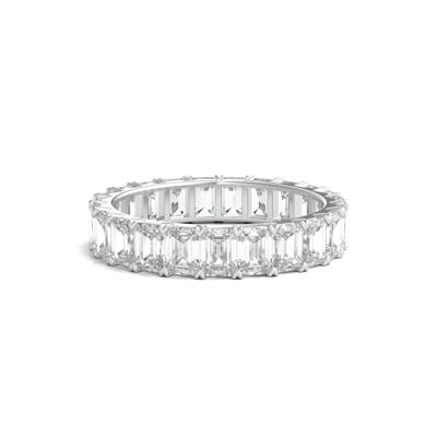 Lab Grown Emerald-Cut Diamond Eternity Band in 14K White Gold (4 ct. tw.)