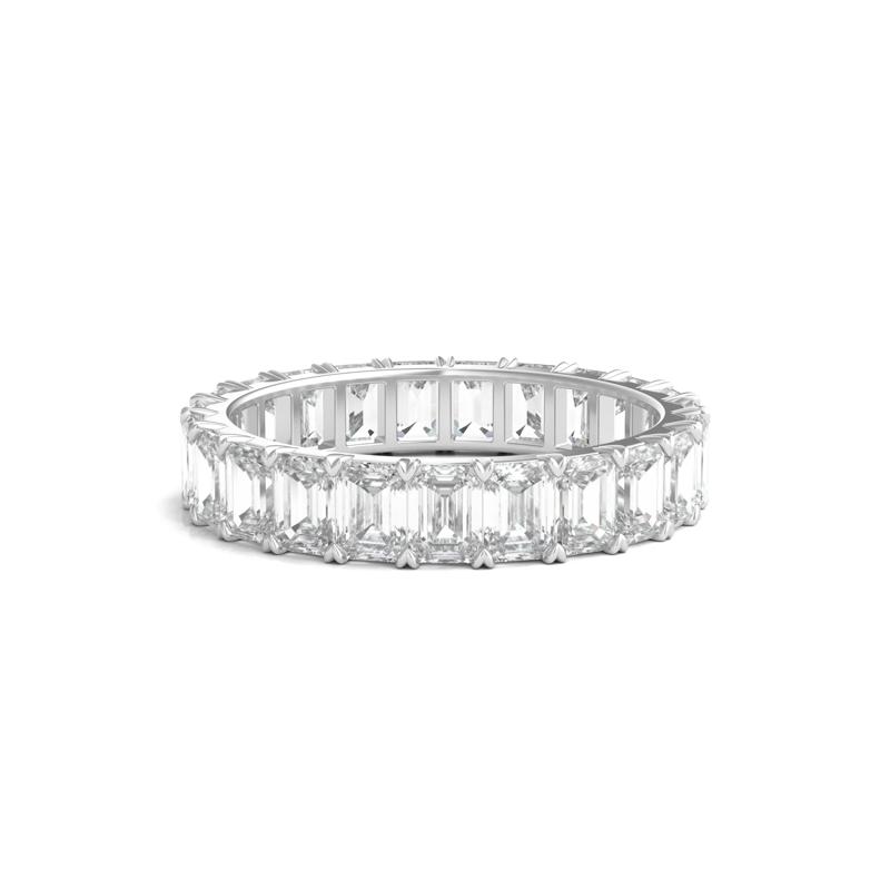 Lab Grown Emerald-Cut Diamond Eternity Band in 14K White Gold &#40;4 ct. tw.&#41;  – Image 1 of 3