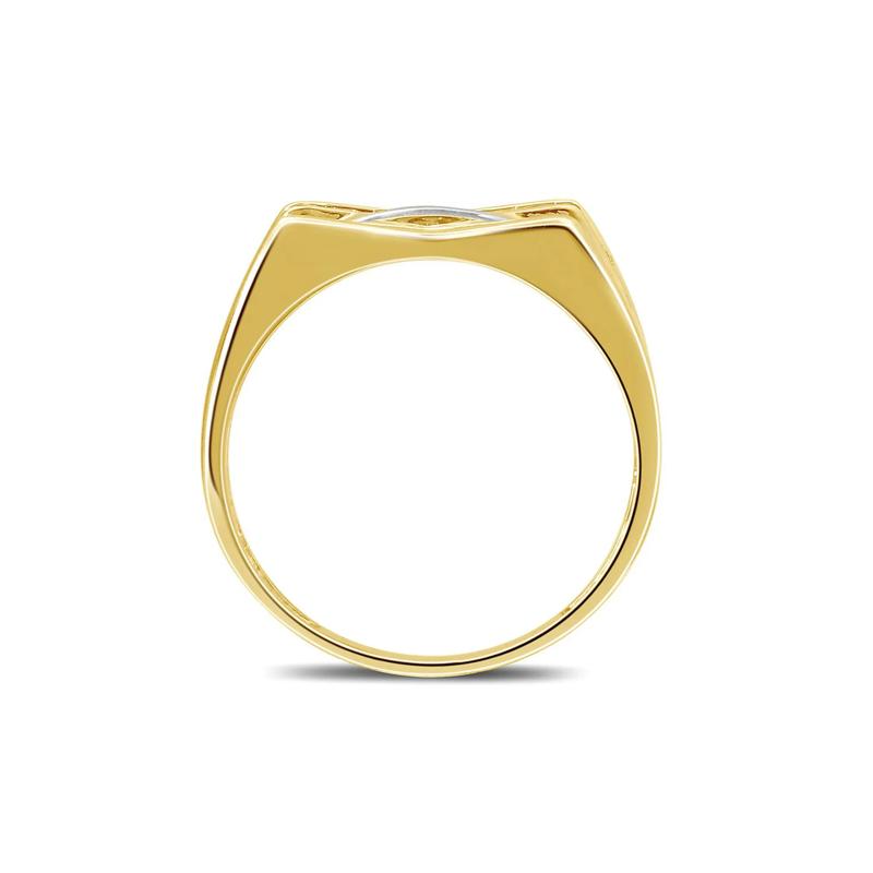 Men's 1/5 ct. tw. Diamond Ring in 10K Yellow Gold, 10.8MM  – Image 2 of 3
