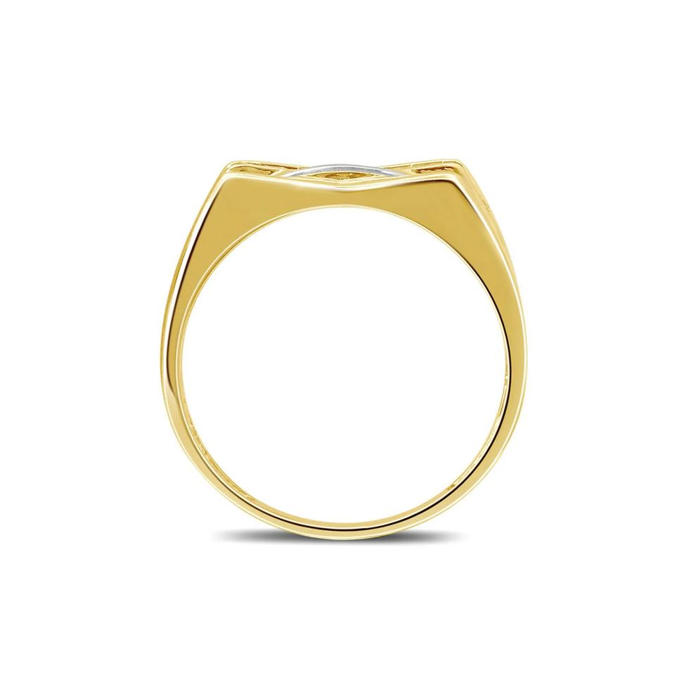 Men's 1/5 ct. tw. Diamond Ring in 10K Yellow Gold, 10.8MM  – Image 2 of 3