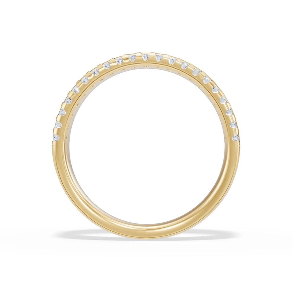 Lab Grown Diamonds Ribbed Multi-Row Band in 10K Yellow Gold (3/8 ct. tw.) – Image 2 of 4