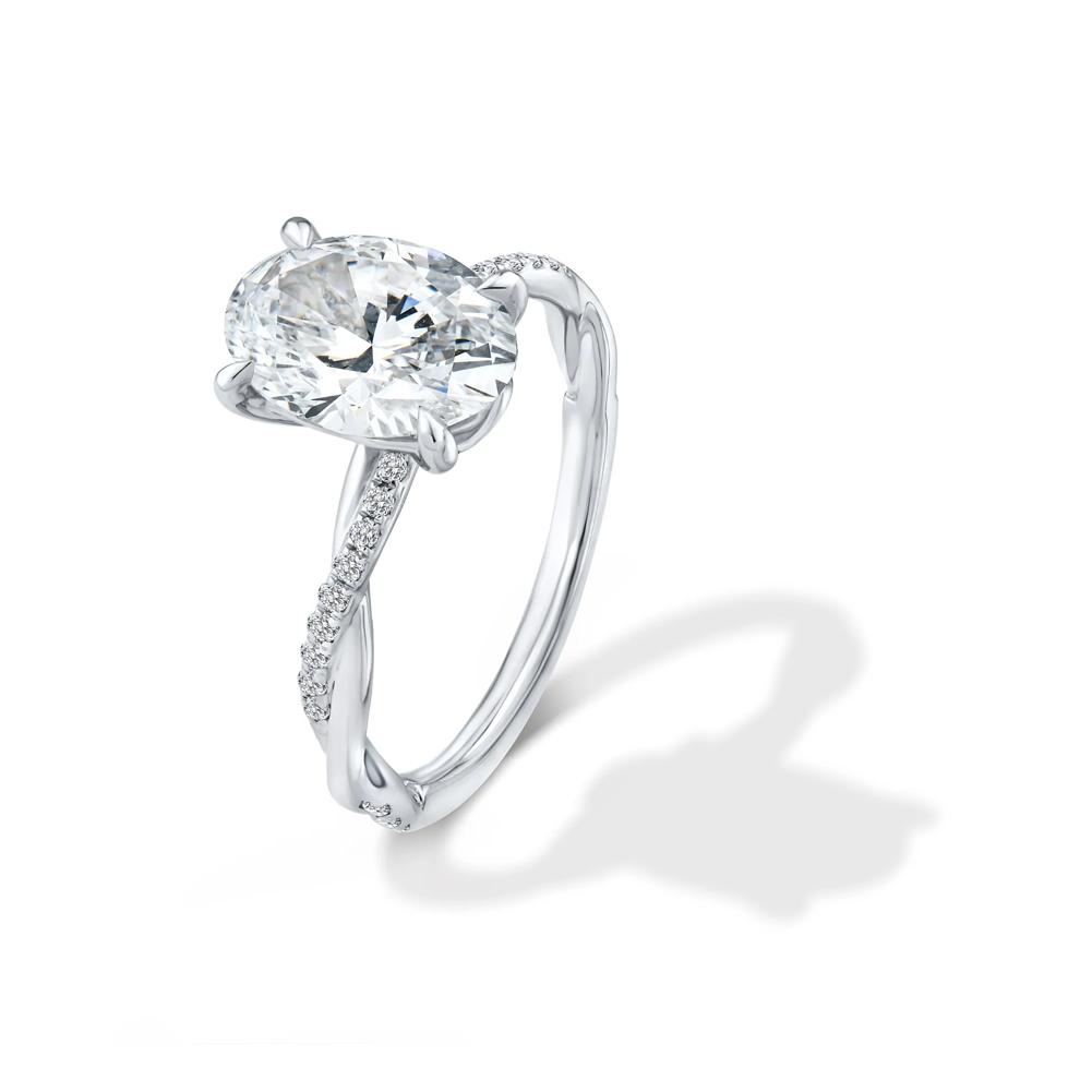 Lab Grown Diamond Oval-Shaped Engagement Ring in Platinum (2 1/7 ct. tw.) – Image 4 of 4