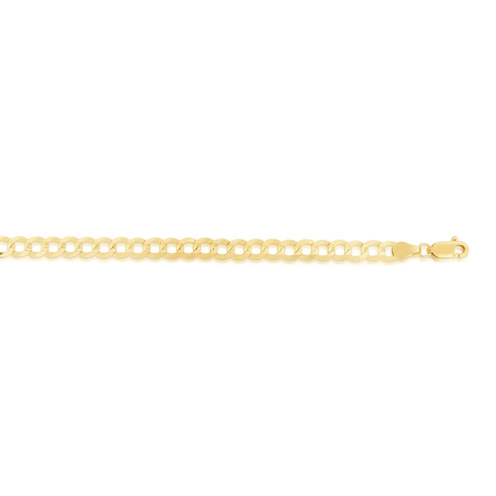 Men's Diamond-Cut Curb Chain Necklace in 10K Yellow Gold, 22"  – Image 4 of 5