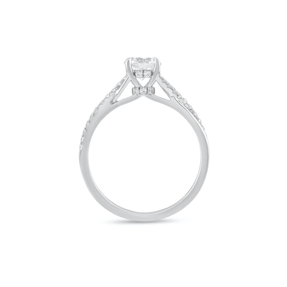 Diamond Oval Center Halo Engagement Ring in Platinum (1 ct. tw.) – Image 2 of 4
