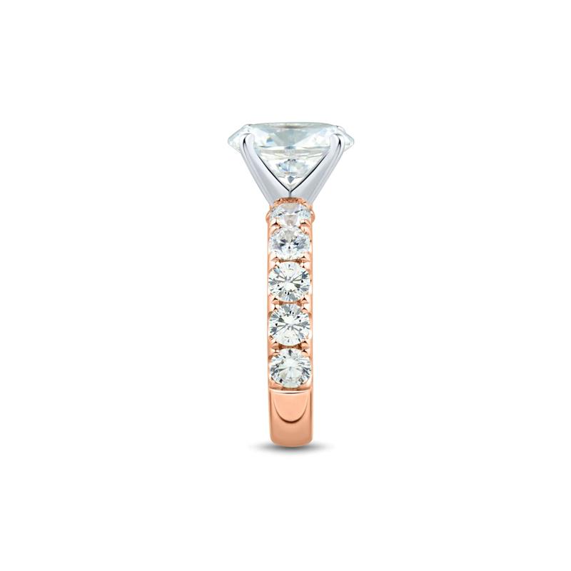 Lab Grown Diamond Oval-Shaped Engagement Ring in 14K Rose Gold (4 1/2 ct. tw.) – Image 3 of 3