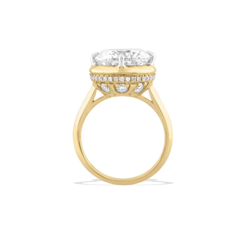 Lab Grown Diamond Round Center Engagement Ring in 14K Yellow Gold (6 1/2 ct. tw.) – Image 2 of 4