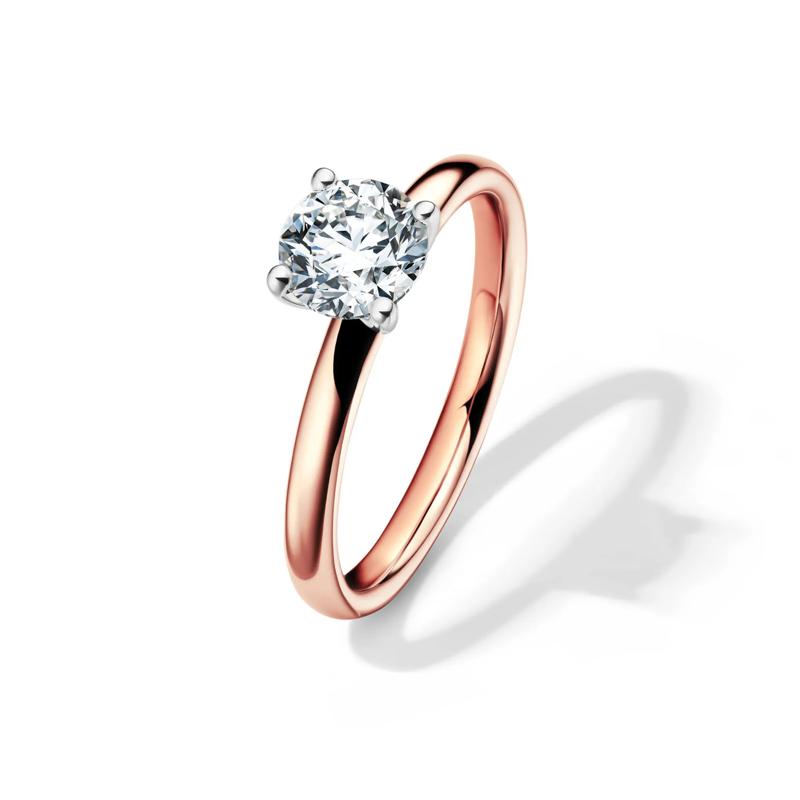 Diamond Round Brilliant Cut Solitaire Engagement Ring in 14K Rose Gold &#40;1 ct.&#41; – Image 4 of 5