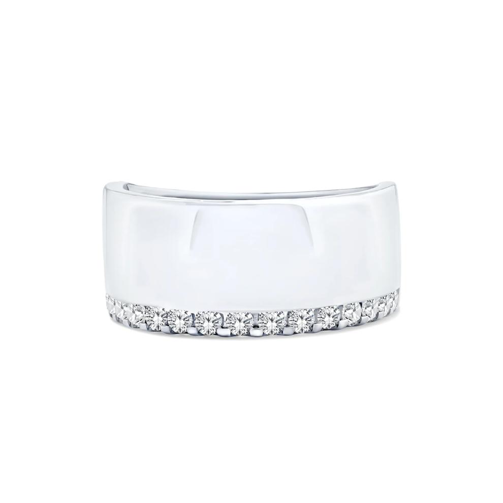 Lab Grown Diamond Single Row Bold Anniversary Band in 10K White Gold (3/8 ct. tw.) – Image 1 of 4