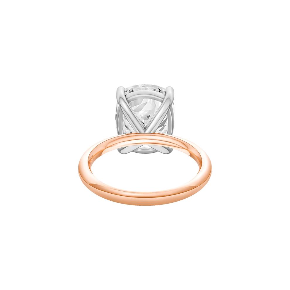 Lab Grown Diamond Elongated Cushion-Cut Engagement Ring in 14K Rose and White Gold (6 ct. tw.) – Image 4 of 4