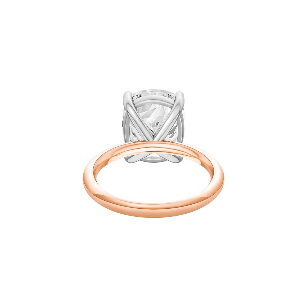 Lab Grown Diamond Elongated Cushion-Cut Engagement Ring in 14K Rose and White Gold (6 ct. tw.) – Image 4 of 4